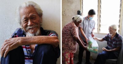 Joven adopta a abuelito que vivía solo; ahora son una familia