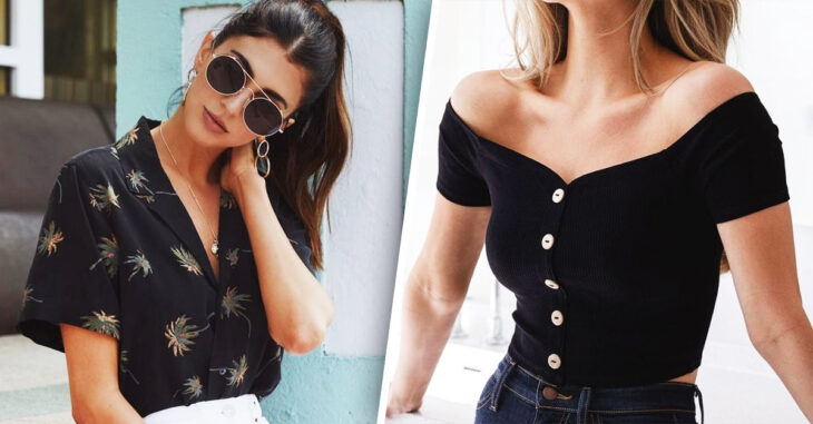 15 Blusas color negro que de son veraniegas