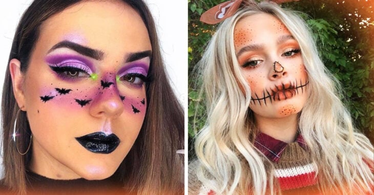 Maquillajes creativos de Halloween para una sesión de fotos