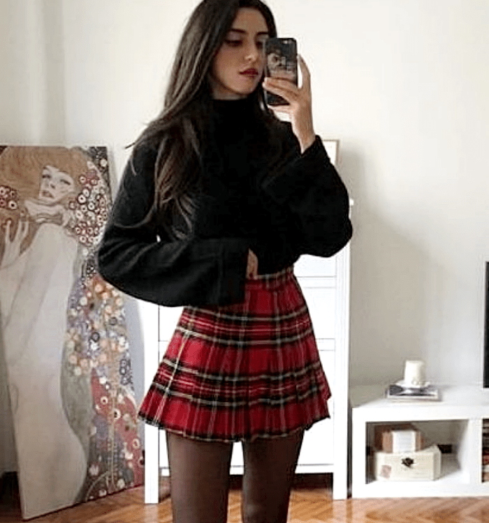 Diferentes outfits y looks con la falda escocesa de 90