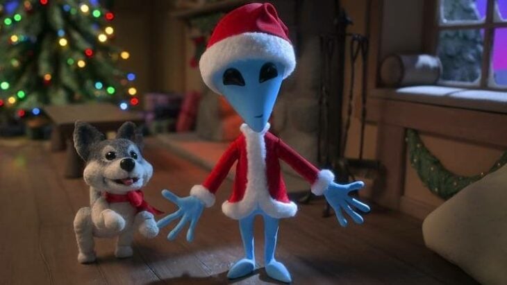 Escena de la películ animada Navidad Xtraterrestre de Netflix