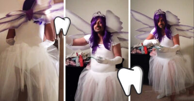 Papá extranjero se disfraza del hada de los dientes; pensaba que así era la tradición