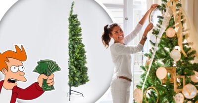 Ya hay un árbol navideño a la mitad para no decorar la parte de atrás
