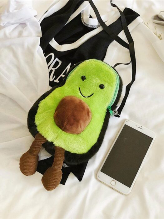 Mochila en forma de aguacate de felp; Artículos para las chicas que aman el aguacate 