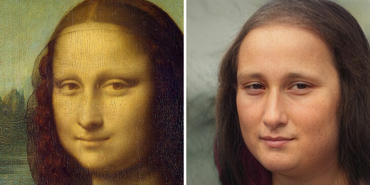 Mona Lisa transformada en versión humana con AI