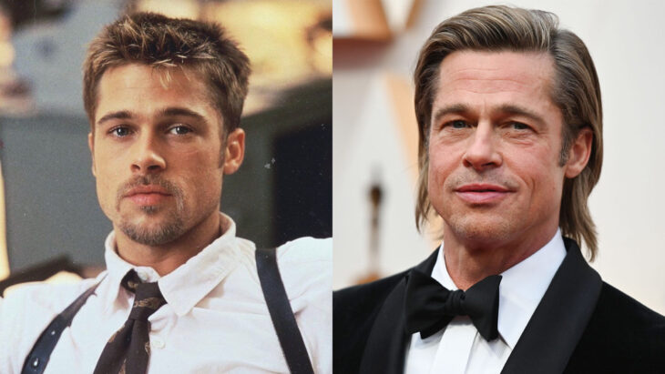 Comparación de Brad Pitt  en 1995 vs actualmente 