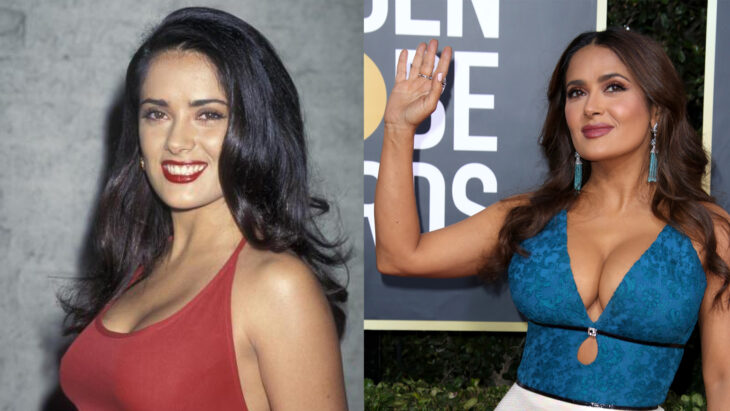 Comparación de Salma Hayek en 1995 vs actualmente 