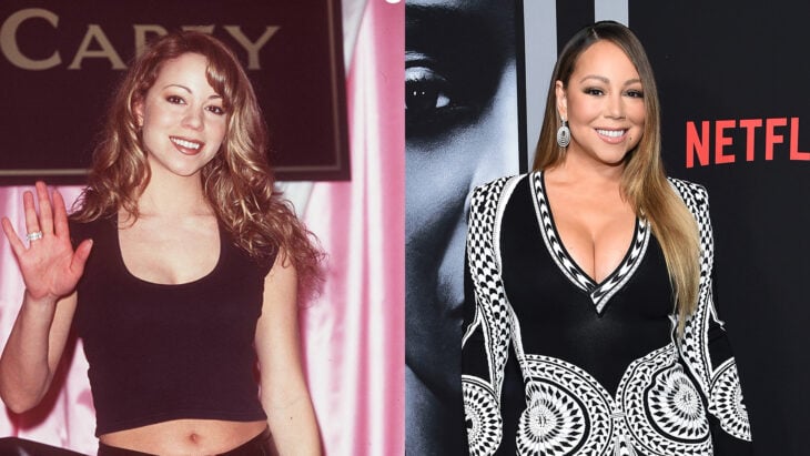 Comparación de Mariah Carey  en 1995 vs actualmente