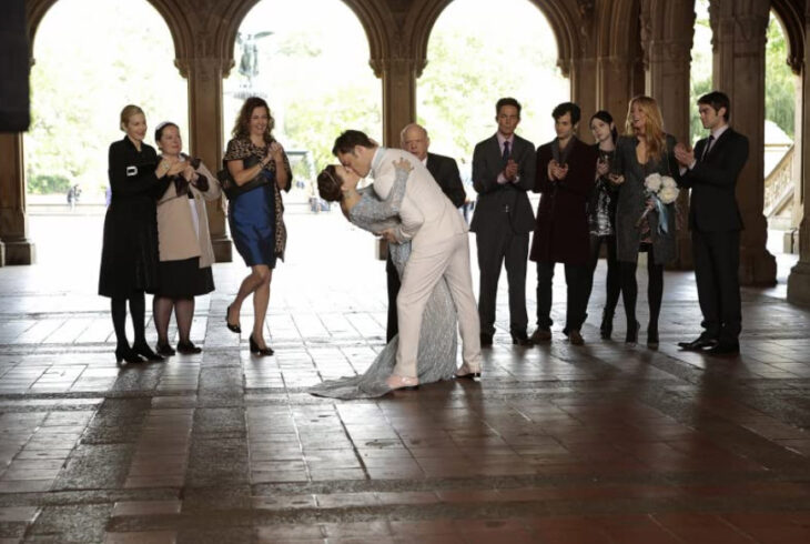 Escena de Gossip Girl cuando es la boda de Blair y Chuck