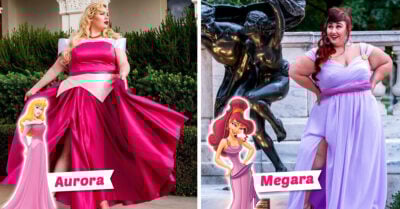 Influencer se disfraza de personajes Disney y demuestra que las princesas no tienen talla