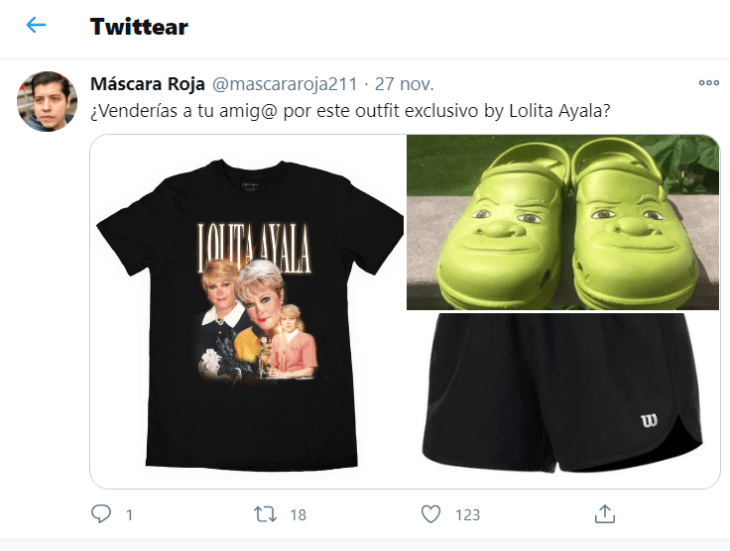 Tuits playeras de lolita ayala