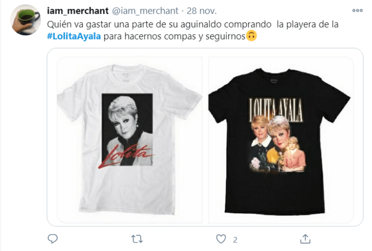 Tuits playeras de lolita ayala