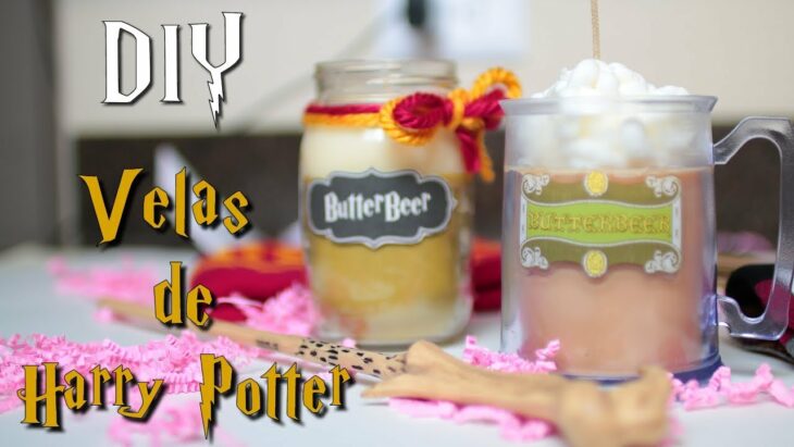 Velas aromáticas como tarros de cerveza de mantequilla, Harry Potter; Tutoriales para hacer tus propias velas aromáticas