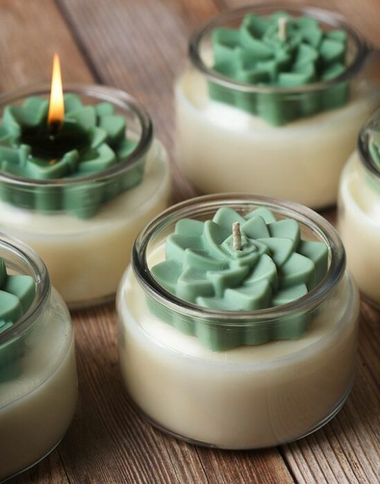 Velas aromáticas en forma de suculentas; Tutoriales para hacer tus propias velas aromáticas