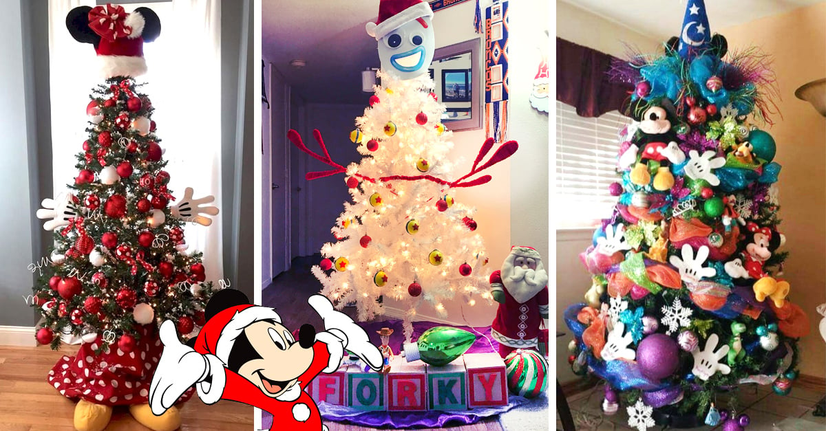 17 arbolitos navideños con decoración de Disney
