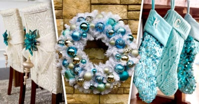 21 Ideas para darle un toque turquesa a tu decoración navideña