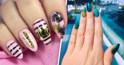 17 Manicuras con piñas para sentirte en la playa y olvidarte del frío