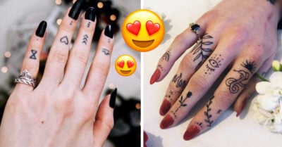 16 Ideas para atreverte a combinar una bonita manicura con tatuajes en los dedos