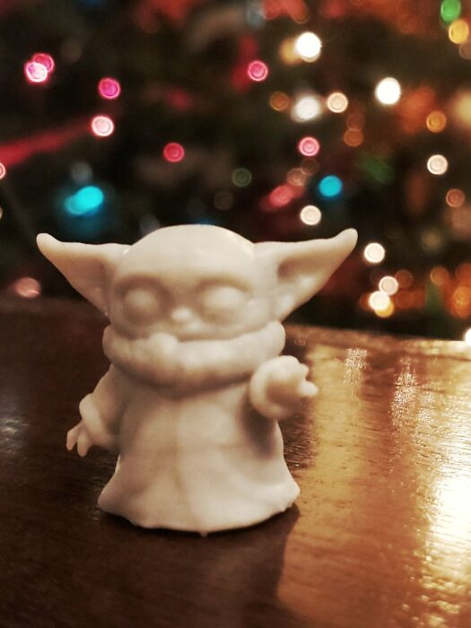 Monito de baby yoda para rosca de reyes