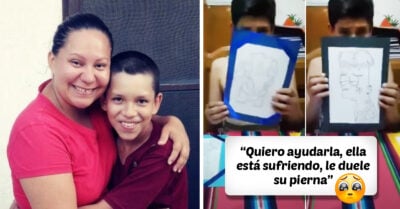 Niño vende dibujos en redes sociales para pagar la operación de su mamá