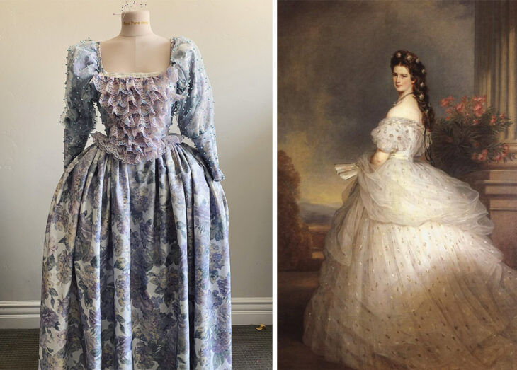 Vestido inspirado en la época rococo confeccionado por Sarah Hambly