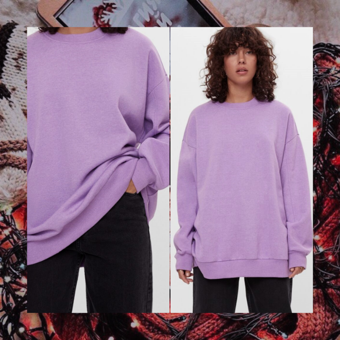 Bershka Lavendel warmes Sweatshirt