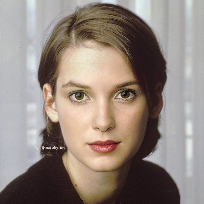 Winona Ryder y Millie Bobby Brown fusionados por  por el artista francés Morphy_me; Artista fusiona a dos celebridades y crea increíbles mashups