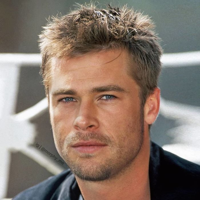 Chris Hemsworth y Brad Pitt fusionados por  por el artista francés Morphy_me; Artista fusiona a dos celebridades y crea increíbles mashups