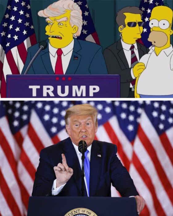 Los Simpson y Donald Trump llega a la presidencia de Estados Unidos
