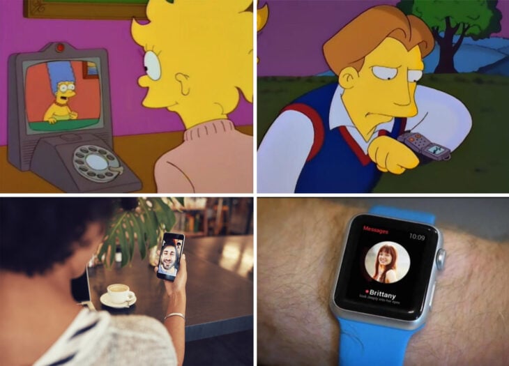 Los Simpson y el facetime y los smart watch