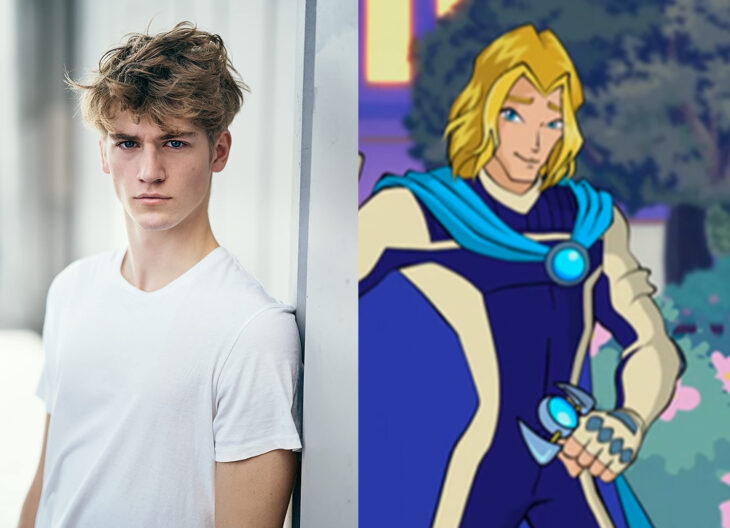 Danny Griffin comparado con el personaje de Sky del club winx