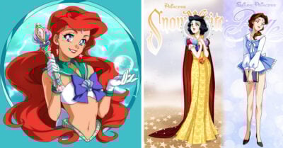 Así se verían algunos personajes Disney si fueran parte de un anime japonés
