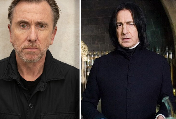 Del lado izquierdo el actor Tim Roth y del lado derecho el personaje de Severus Snape de 'Harry Potter'