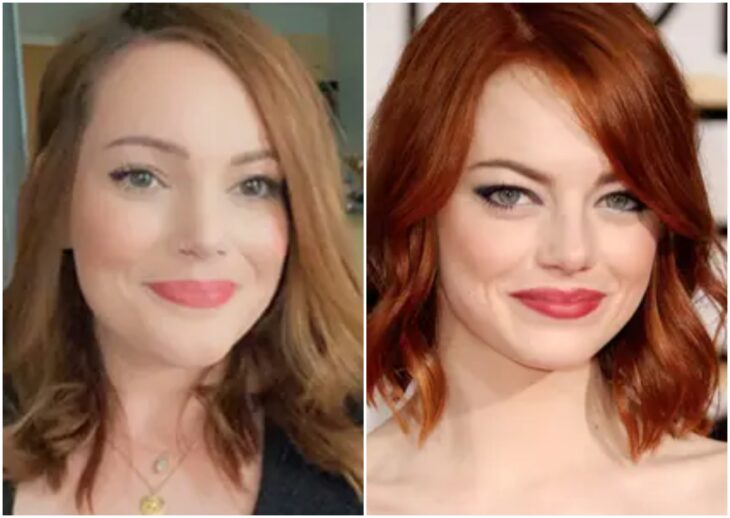 Persona siendo comparada con Emma Stone