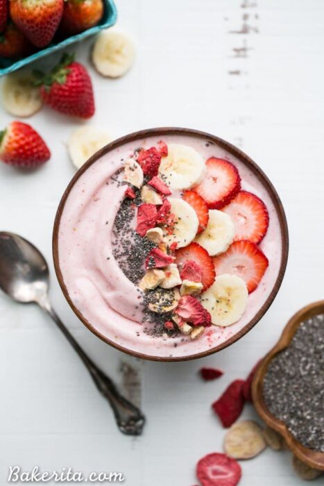 Bowl con ffresas y plátano