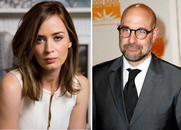 Del lado izquierdo Emily Blunt y Stanley Tucci del lado derecho