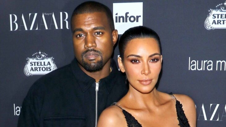 Kim Kardashian y Kaney West en un evento de alfombra roja 