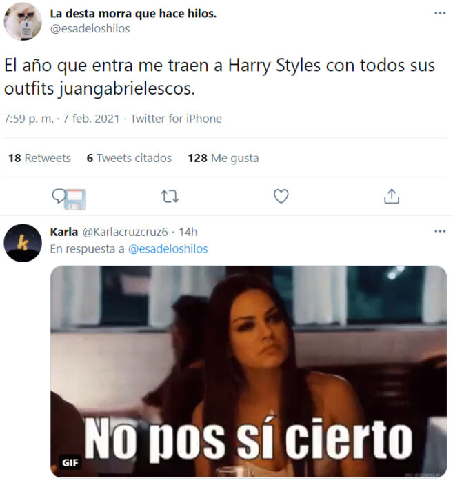 Screen Shot de Twitter con memes del medio tiempo del Super Bowl