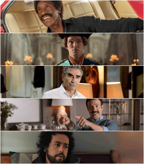 Don Cheadle (“Black Monday”)  Nicholas Hoult (“The Great”)   Eugene Levy (“Schitt’s Creek”)   Jason Sudeikis (“Ted Lasso”)   Ramy Youssef (“Ramy”) 