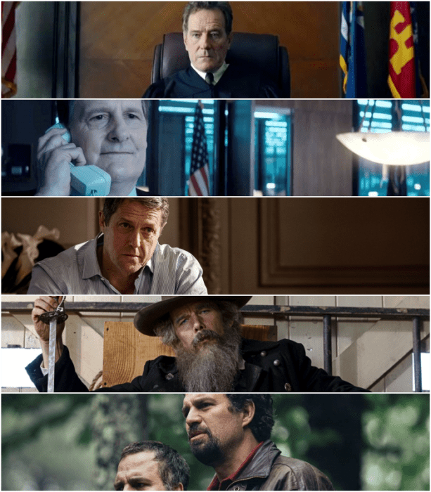 Bryan Cranston (“Your Honor”)  Jeff Daniels (“The Comey Rule”)   Hugh Grant (“The Undoing”)   Ethan Hawke (“The Good Lord Bird”)   Mark Ruffalo (“I Know This Much Is True”) 