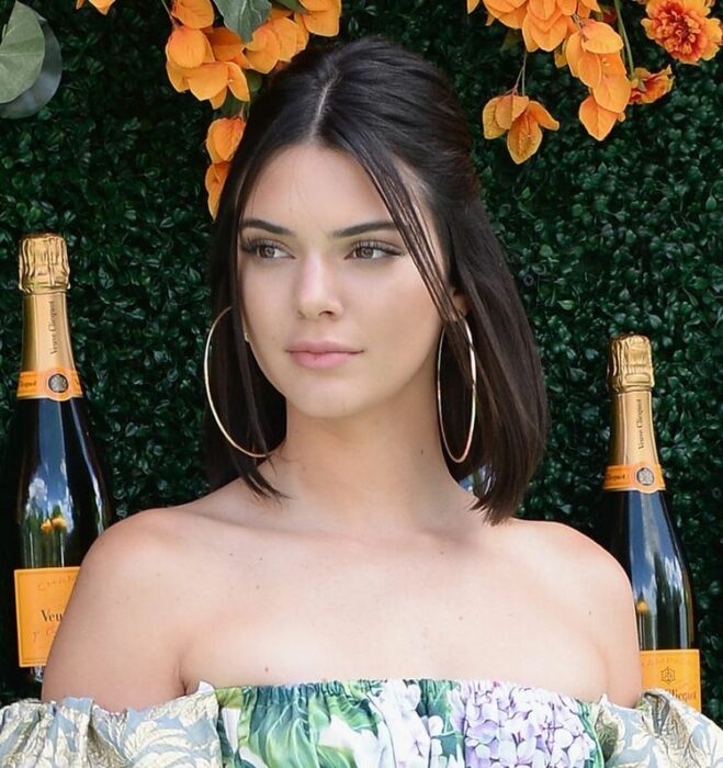 Kendall Jenner usando unos aretes xxl 