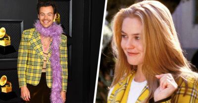Alicia Silverstone reacciona al look de Harry Styles en los Grammy 2021
