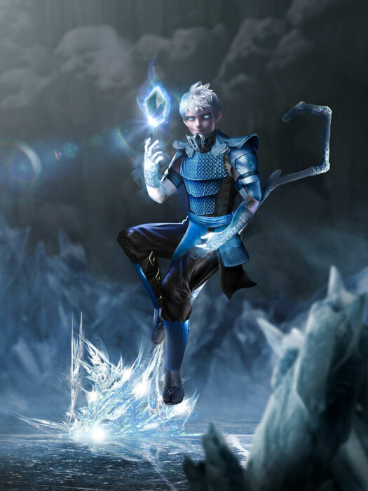 Arte digital de Sandevil mezclando a Jack Frost  y Sub Zero