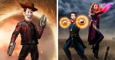 Artista fusiona personajes de mundos paralelos y el resultado merece una peli