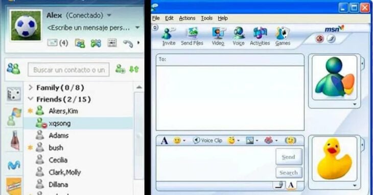 Ventanas del Msn para chatear o conversar con amigos 