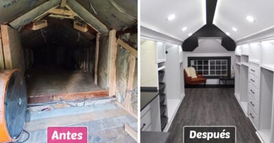 Construyó un armario de ensueño para regalárselo a su esposa