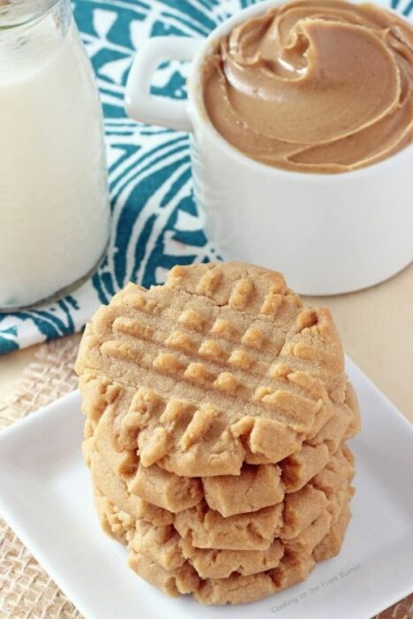 Galletas hechas con crema de cacahuate; Galletas saludables para eliminar el antojo