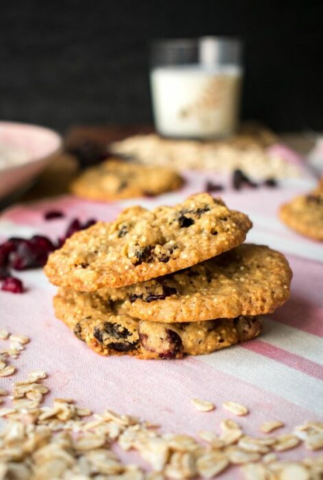 Galletas hechas con avena y amaranto; Galletas saludables para eliminar el antojo