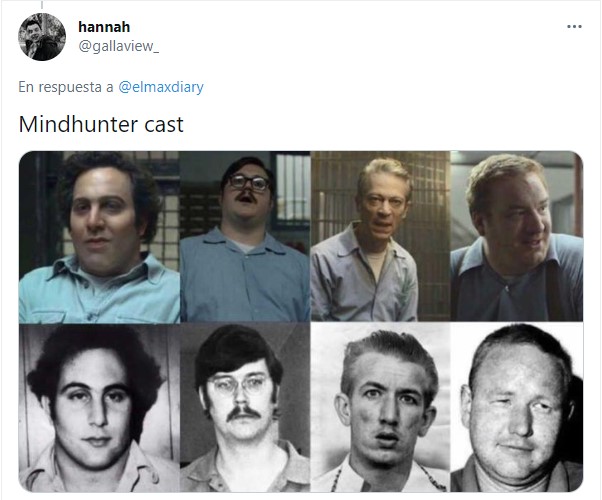 Comparación de la persona original y el personaje de la película Mindhunter