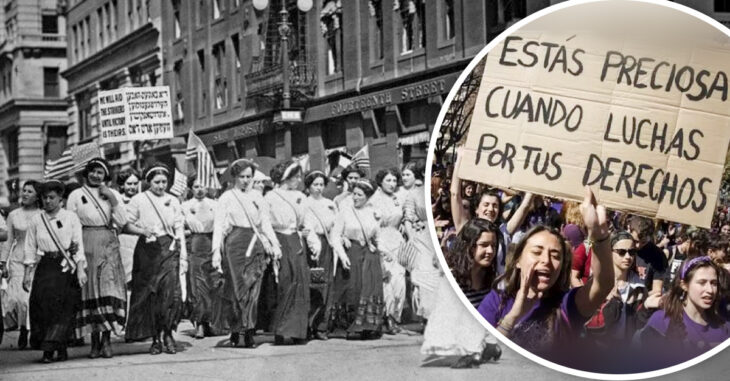 mujeres protesta por derechos de las mujeres 8 de marzo